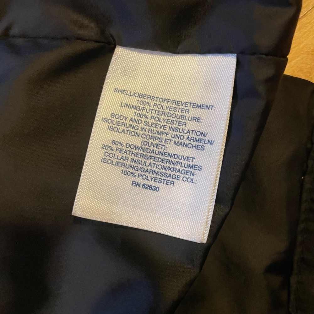 LANDS' END Down Puffer Coat Jacket 600 Fill Mock Neck Vent Hem Water Resistant - Picture 4 of 10